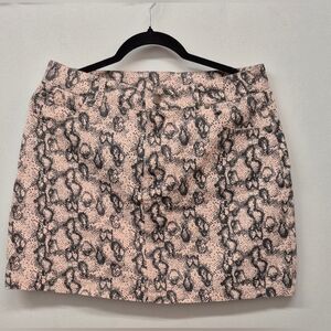 🪻3/$25 Design Lab Pink Snake-Print Mini Skirt with Black Pattern Medium